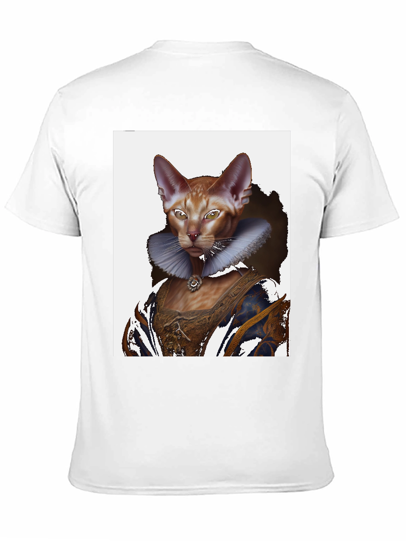 Renaissance Cat T-Shirt Whimsical Pet Portrait Tee