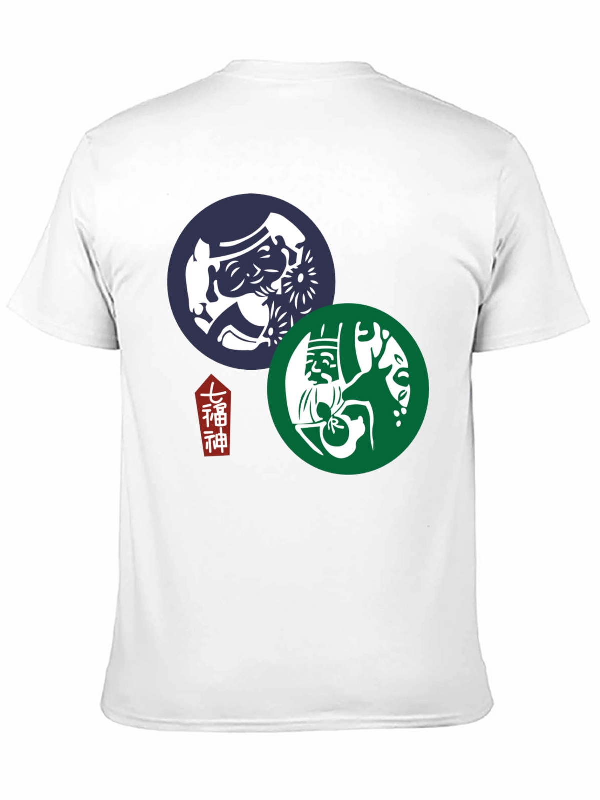 Japanese Lucky Gods Graphic T-Shirt