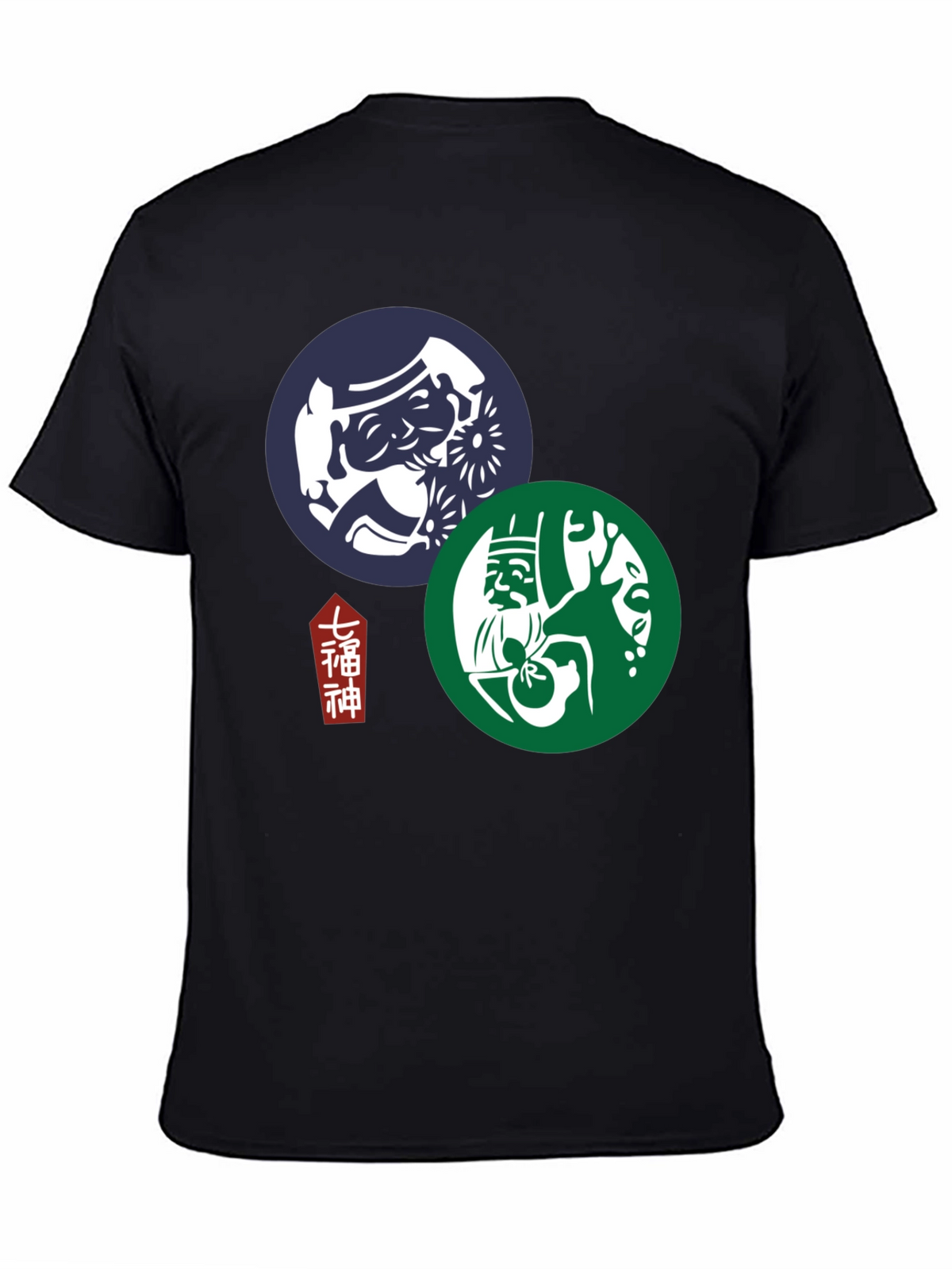 Japanese Lucky Gods Graphic T-Shirt