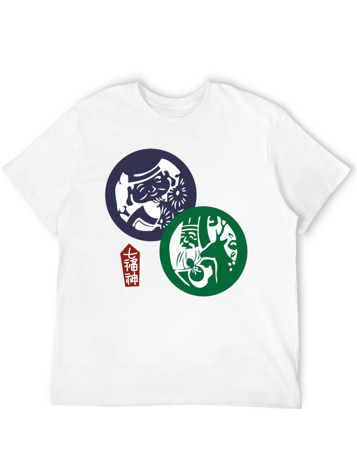 Japanese Lucky Gods Graphic T-Shirt