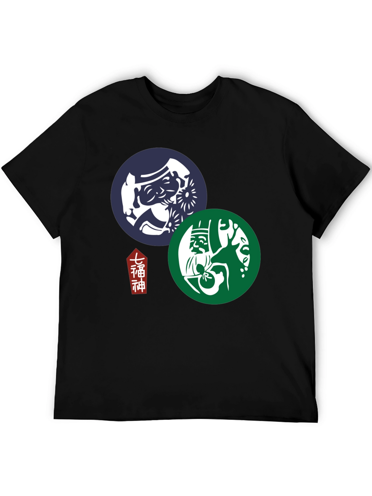 Japanese Lucky Gods Graphic T-Shirt