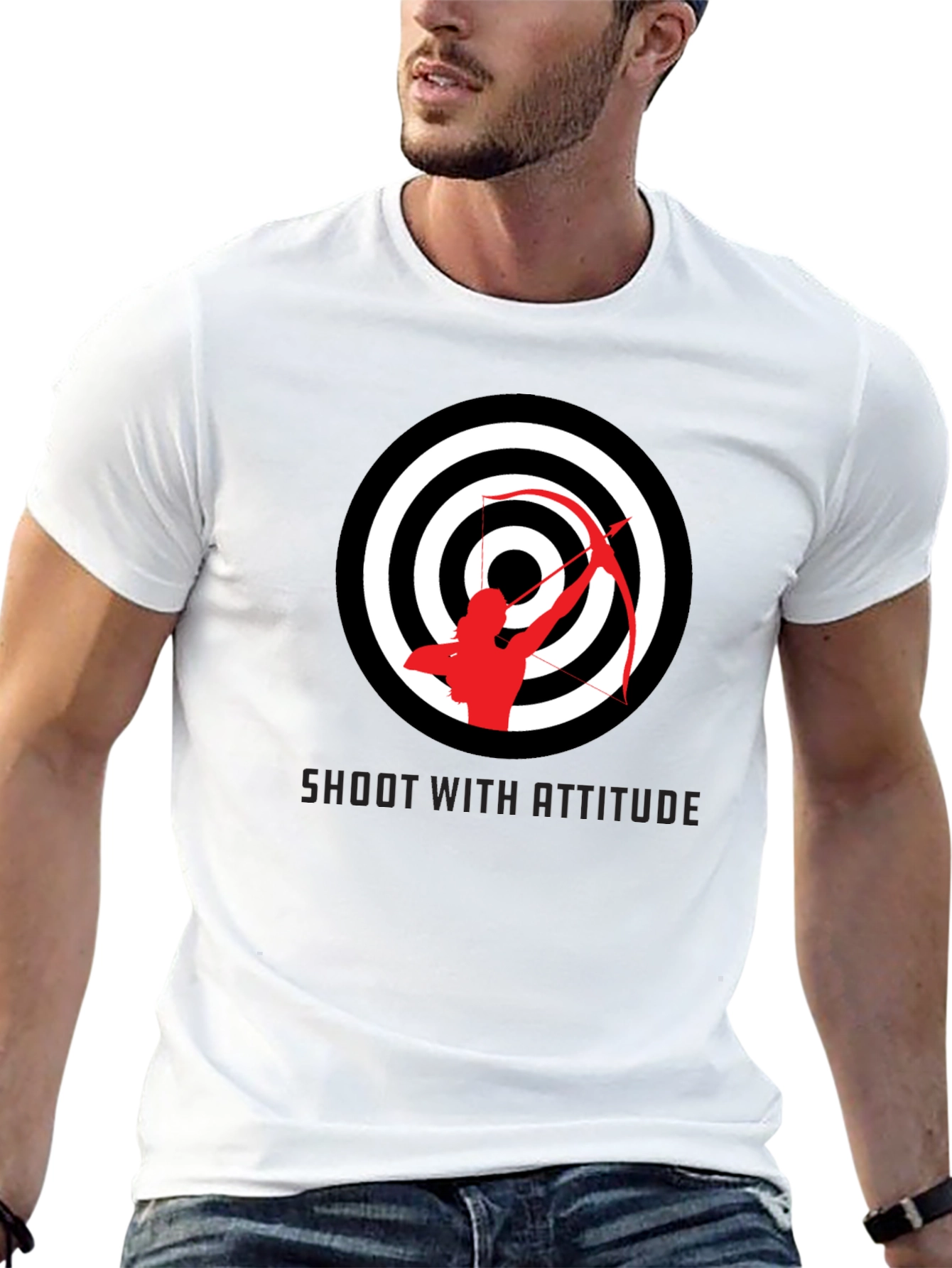 Archery Target Graphic Tee - Shoot With Attitude Shirt