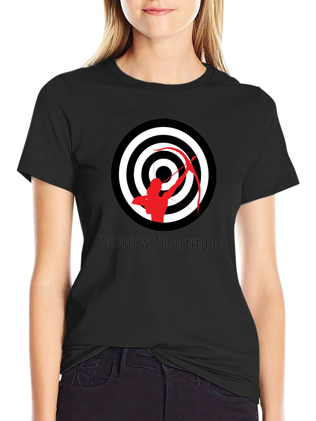 Archery Target Graphic Tee - Shoot With Attitude Shirt