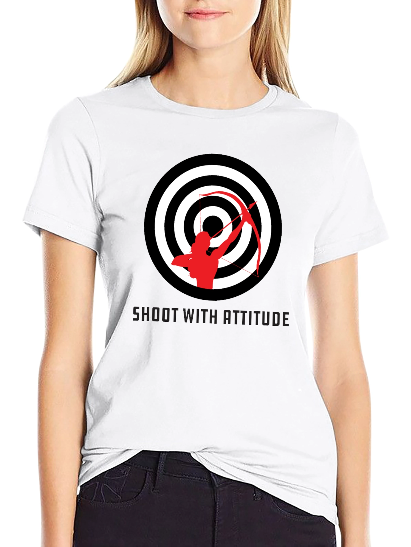 Archery Target Graphic Tee - Shoot With Attitude Shirt