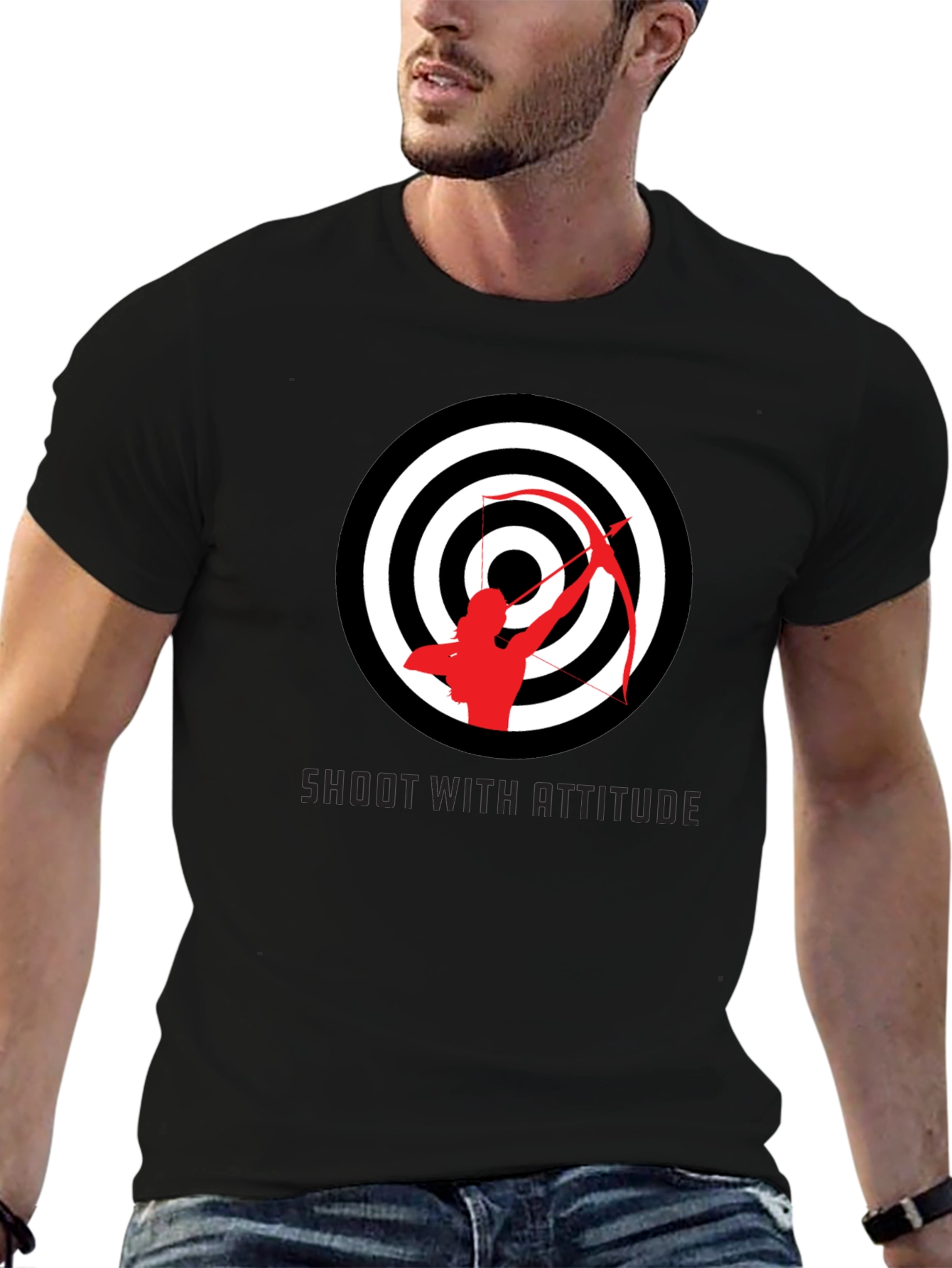 Archery Target Graphic Tee - Shoot With Attitude Shirt