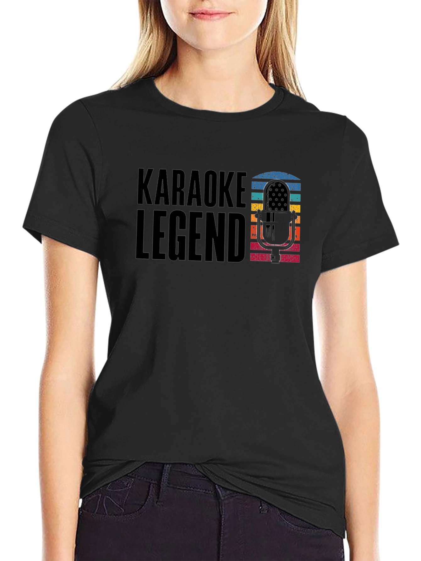 Karaoke Legend Black Graphic T-Shirt