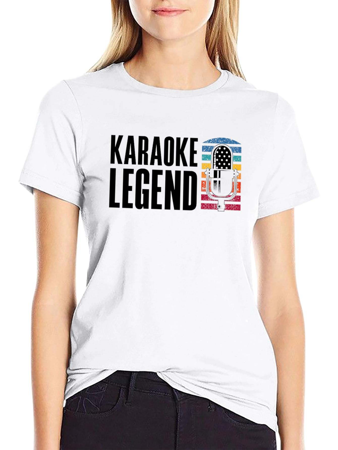 Karaoke Legend Black Graphic T-Shirt