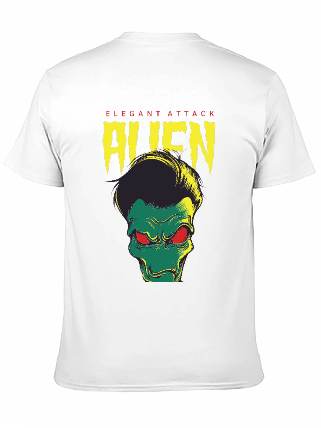 Elegant Attack Alien Graphic Tee - Black