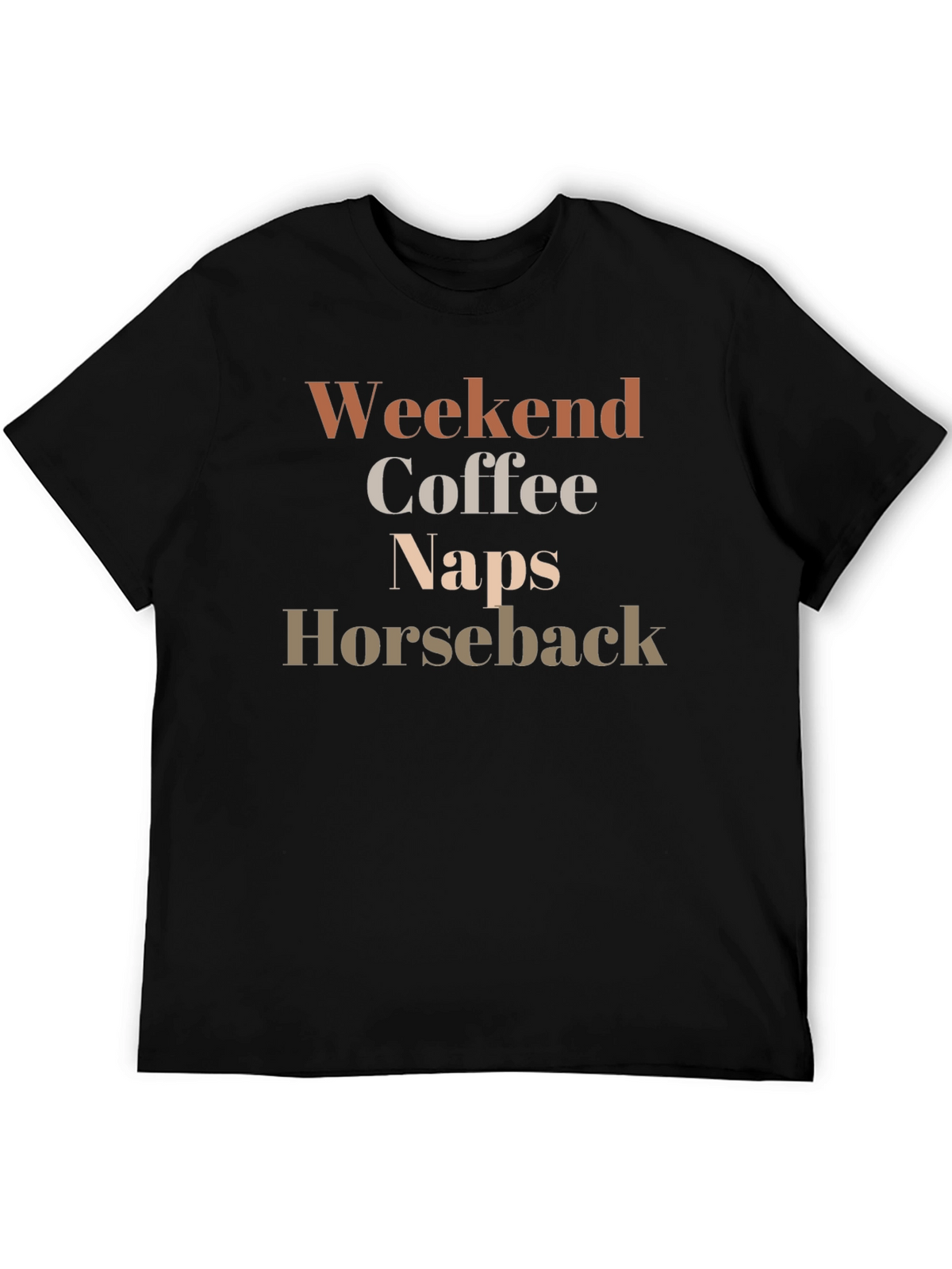 Weekend Coffee Naps Horseback Graphic T-Shirt