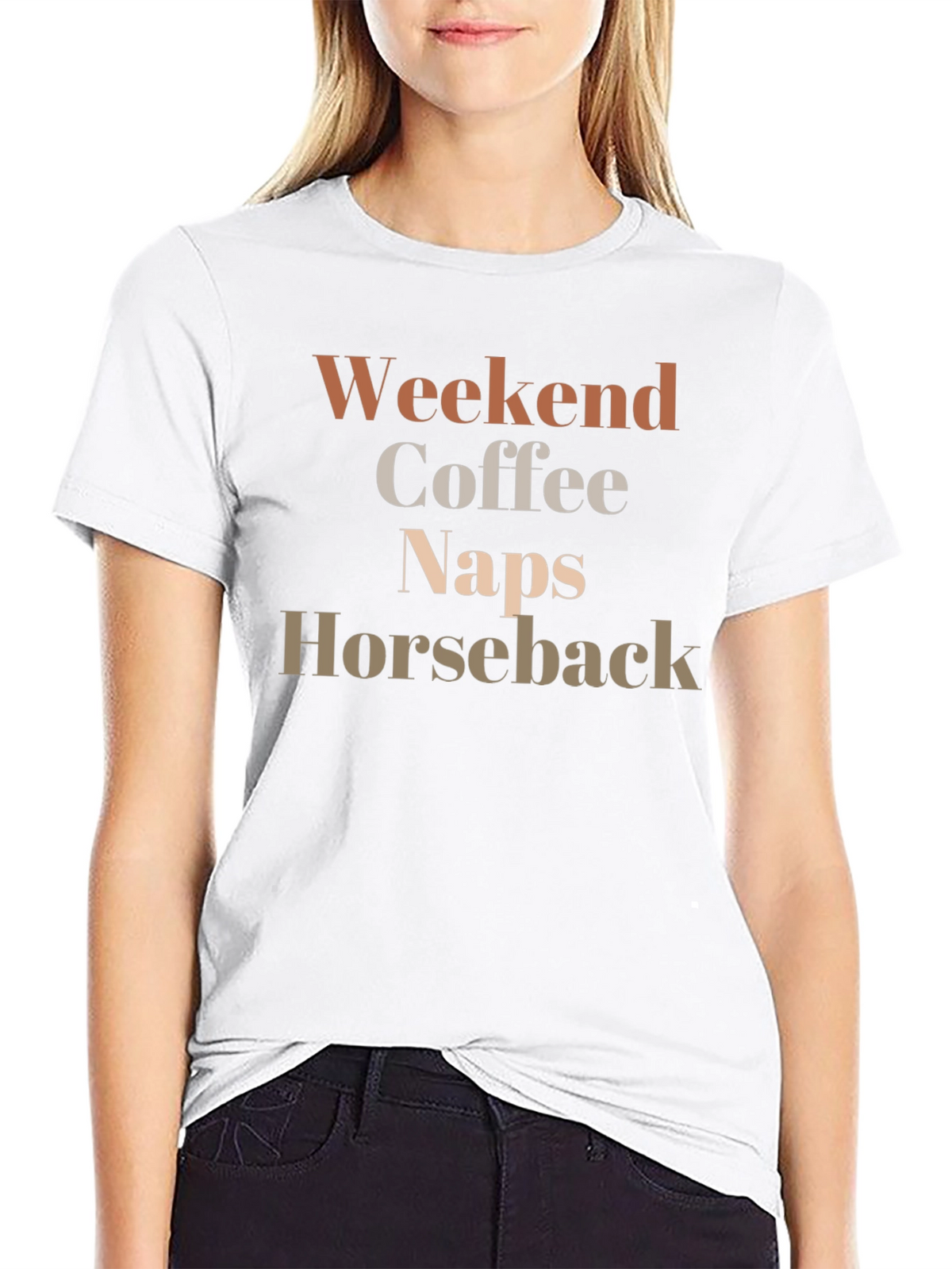 Weekend Coffee Naps Horseback Graphic T-Shirt