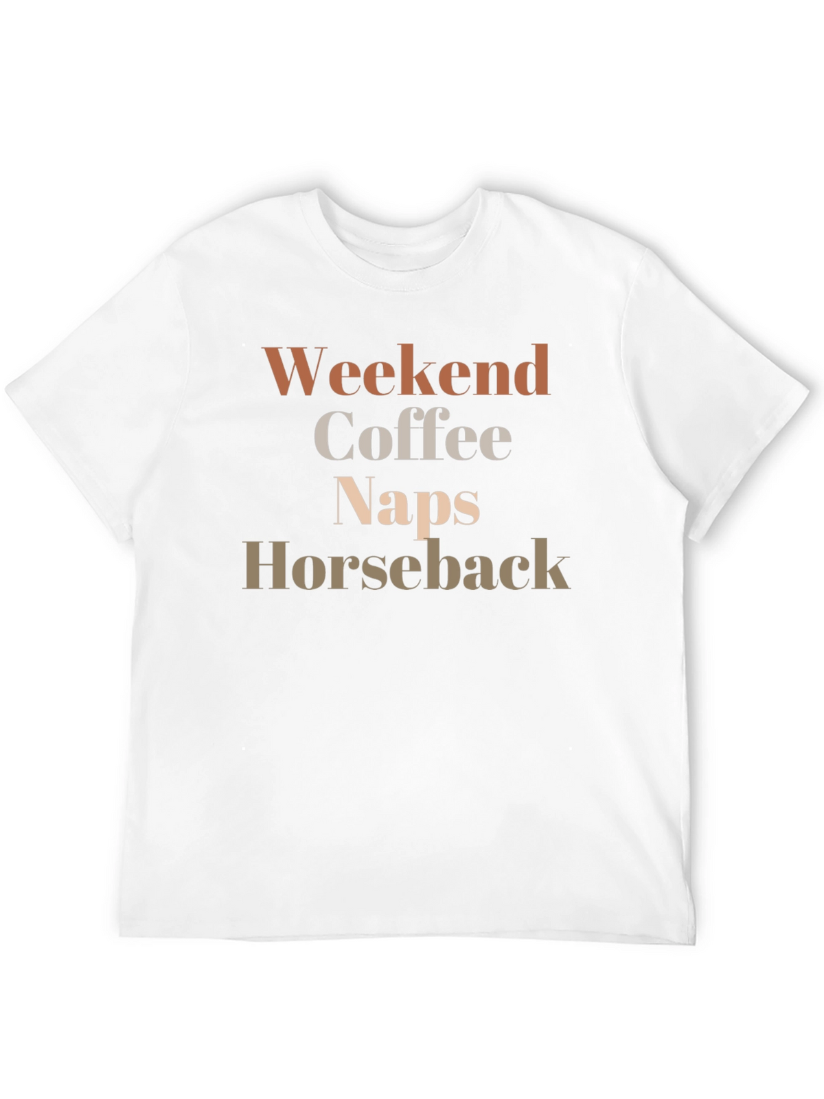 Weekend Coffee Naps Horseback Graphic T-Shirt