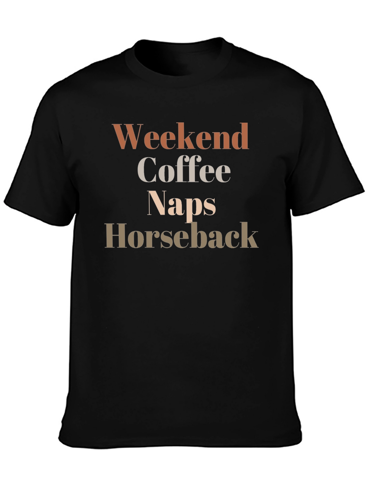 Weekend Coffee Naps Horseback Graphic T-Shirt
