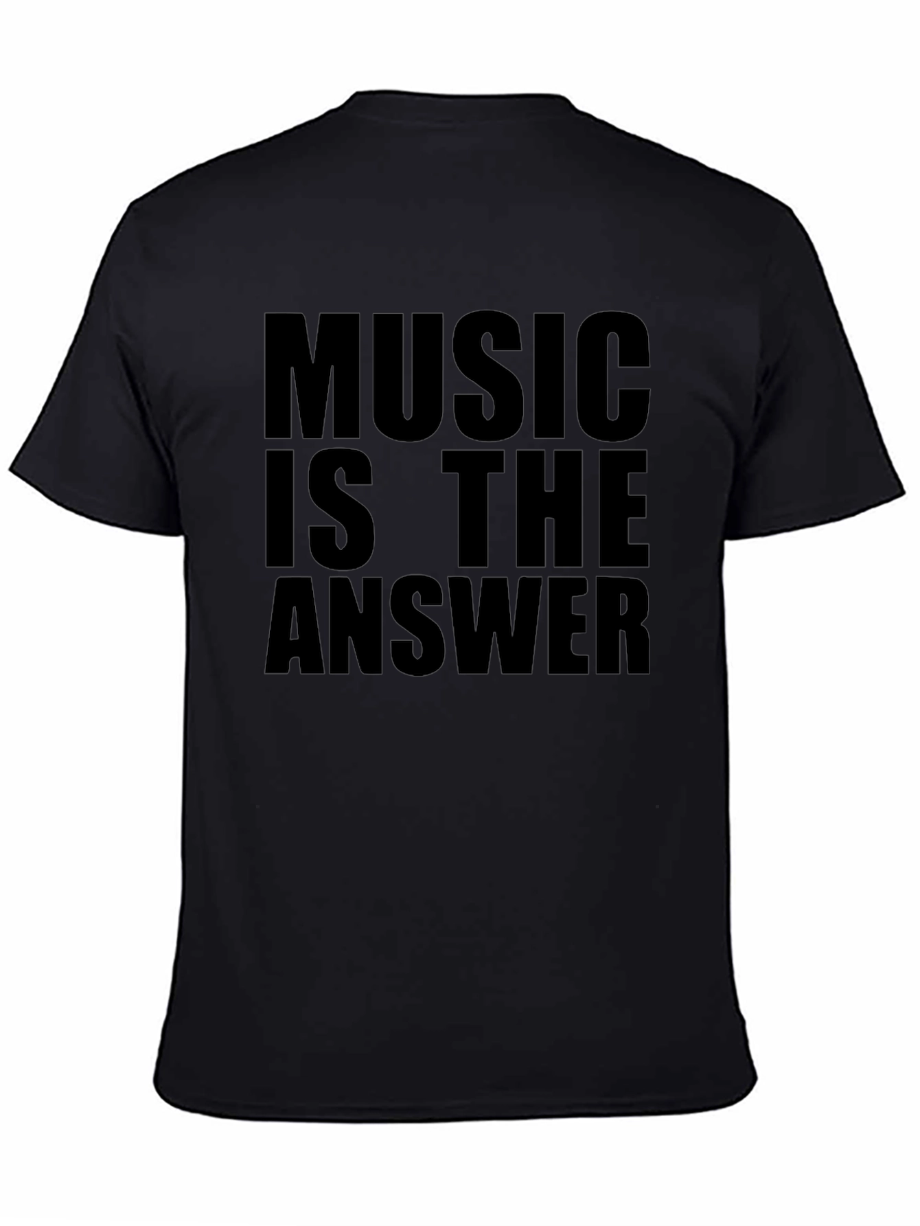 Music is the Answer Black T-Shirt