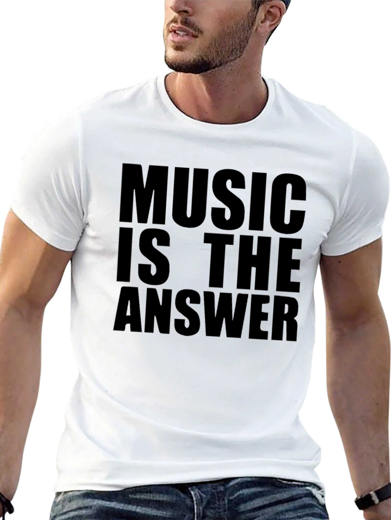 Music is the Answer Black T-Shirt