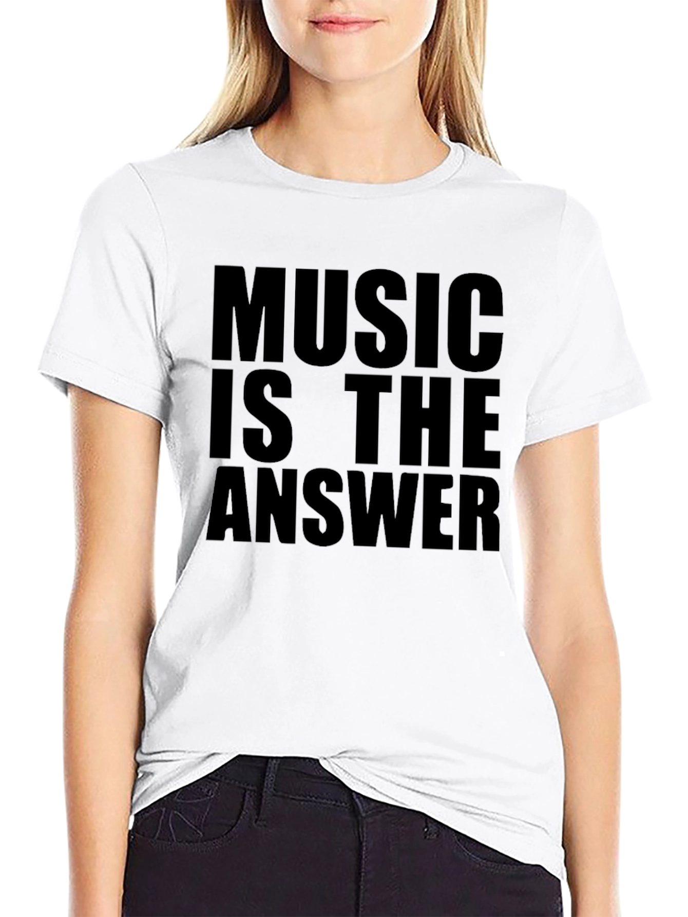 Music is the Answer Black T-Shirt