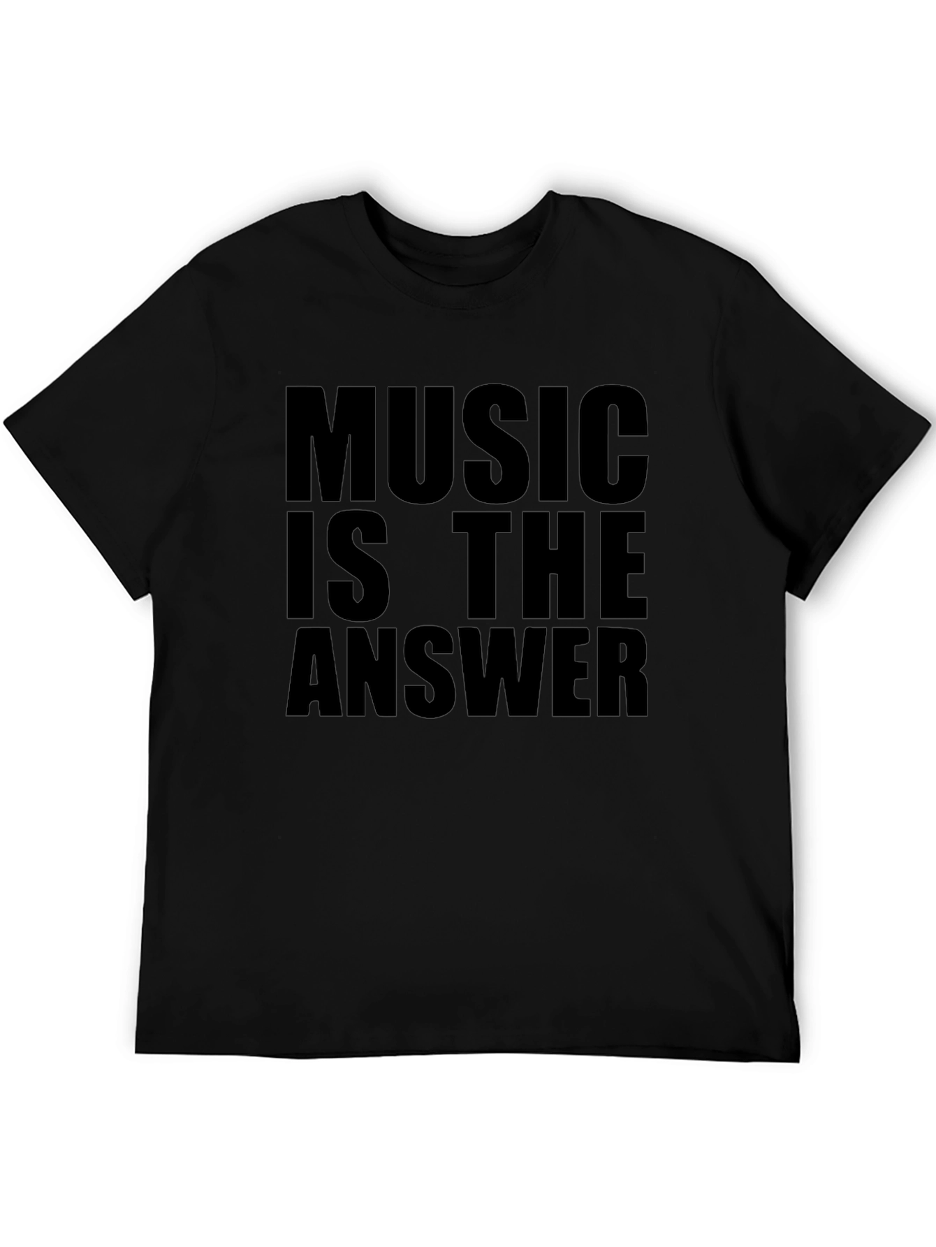 Music is the Answer Black T-Shirt