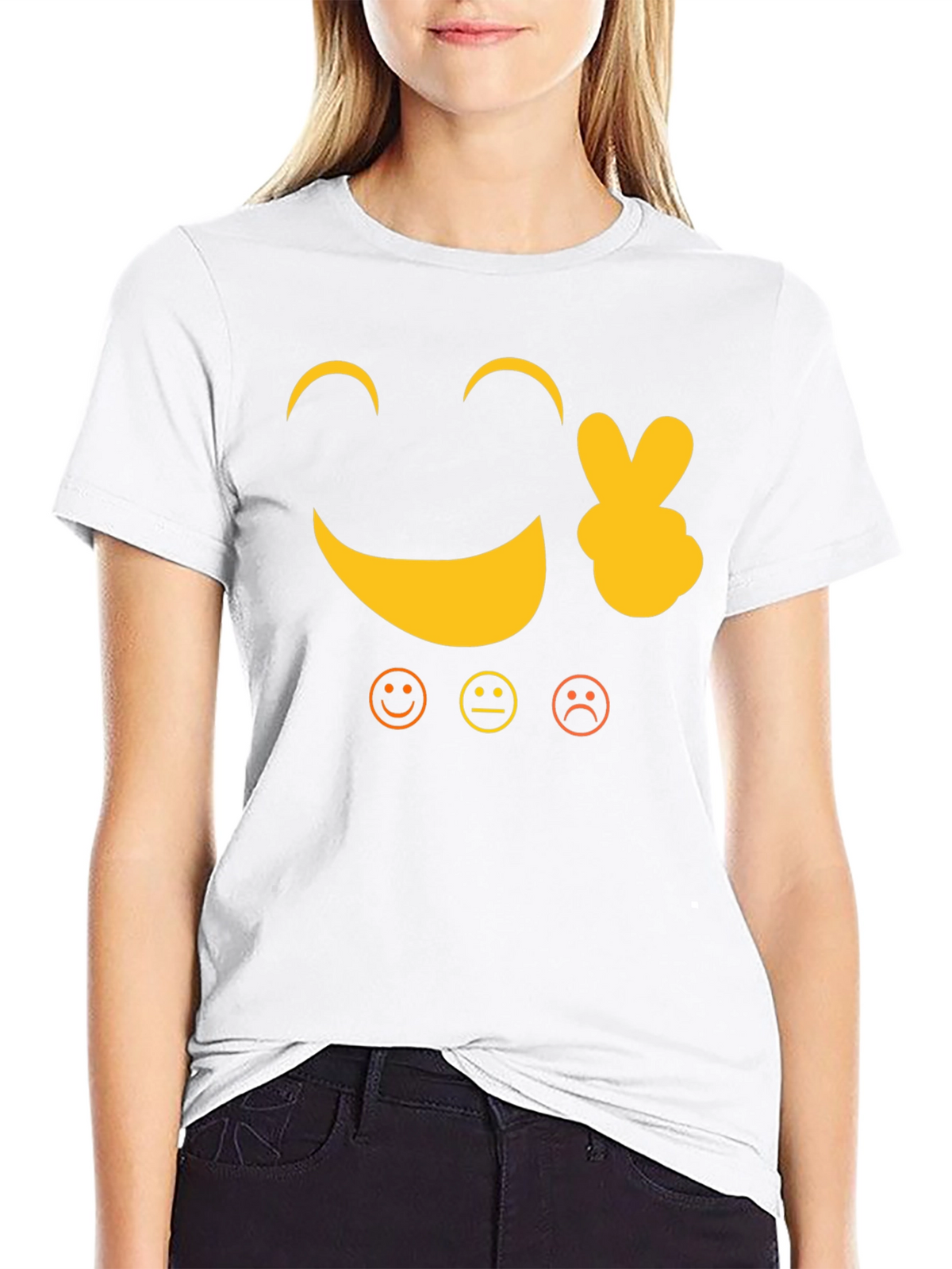 Emoji Graphic Print T-Shirt - Fun and Casual