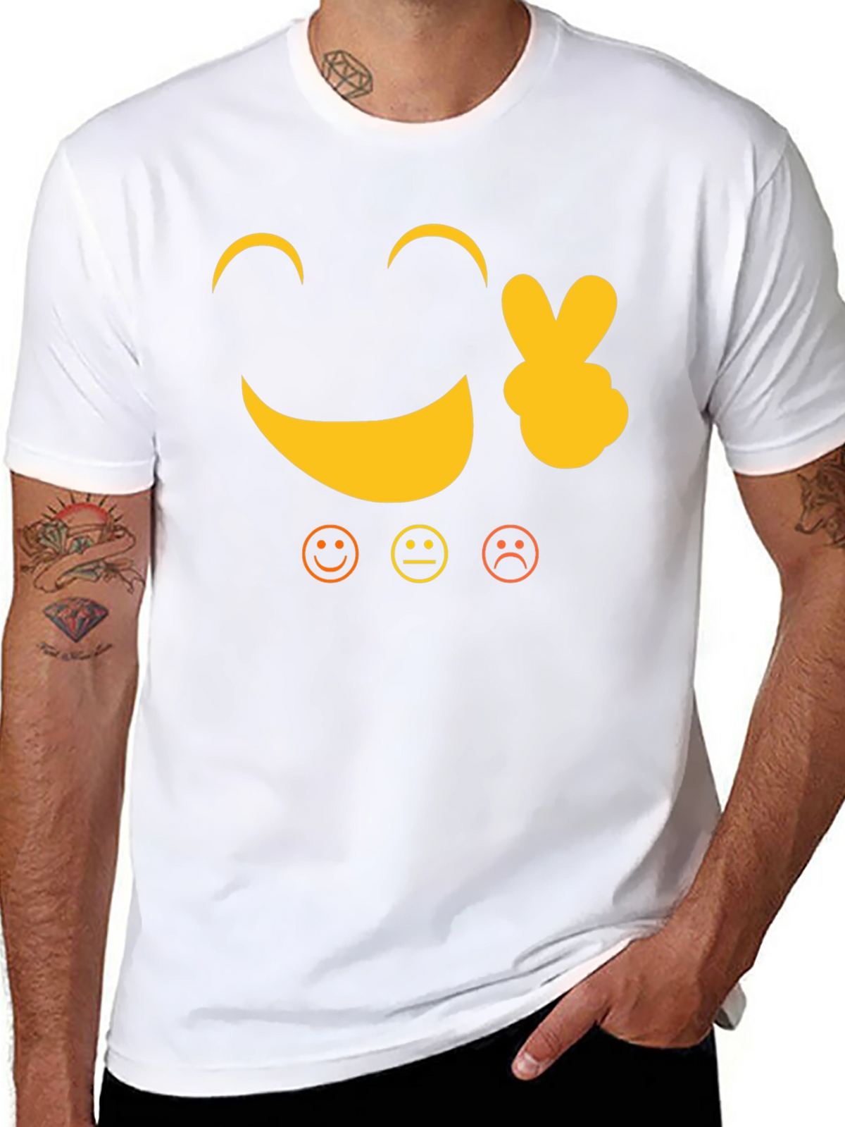Emoji Graphic Print T-Shirt - Fun and Casual