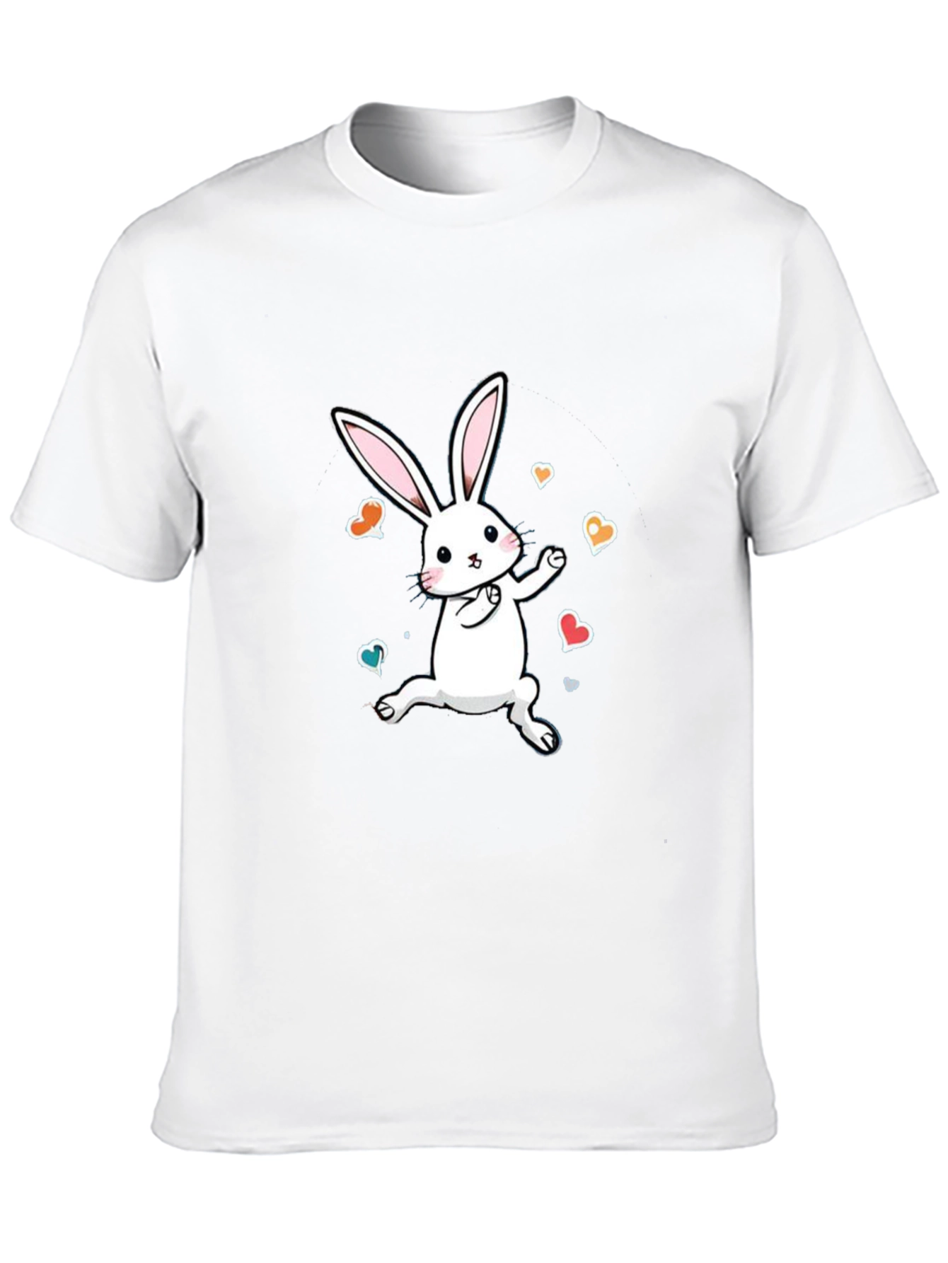 Cute Bunny Graphic Tee - Soft Cotton Comfort