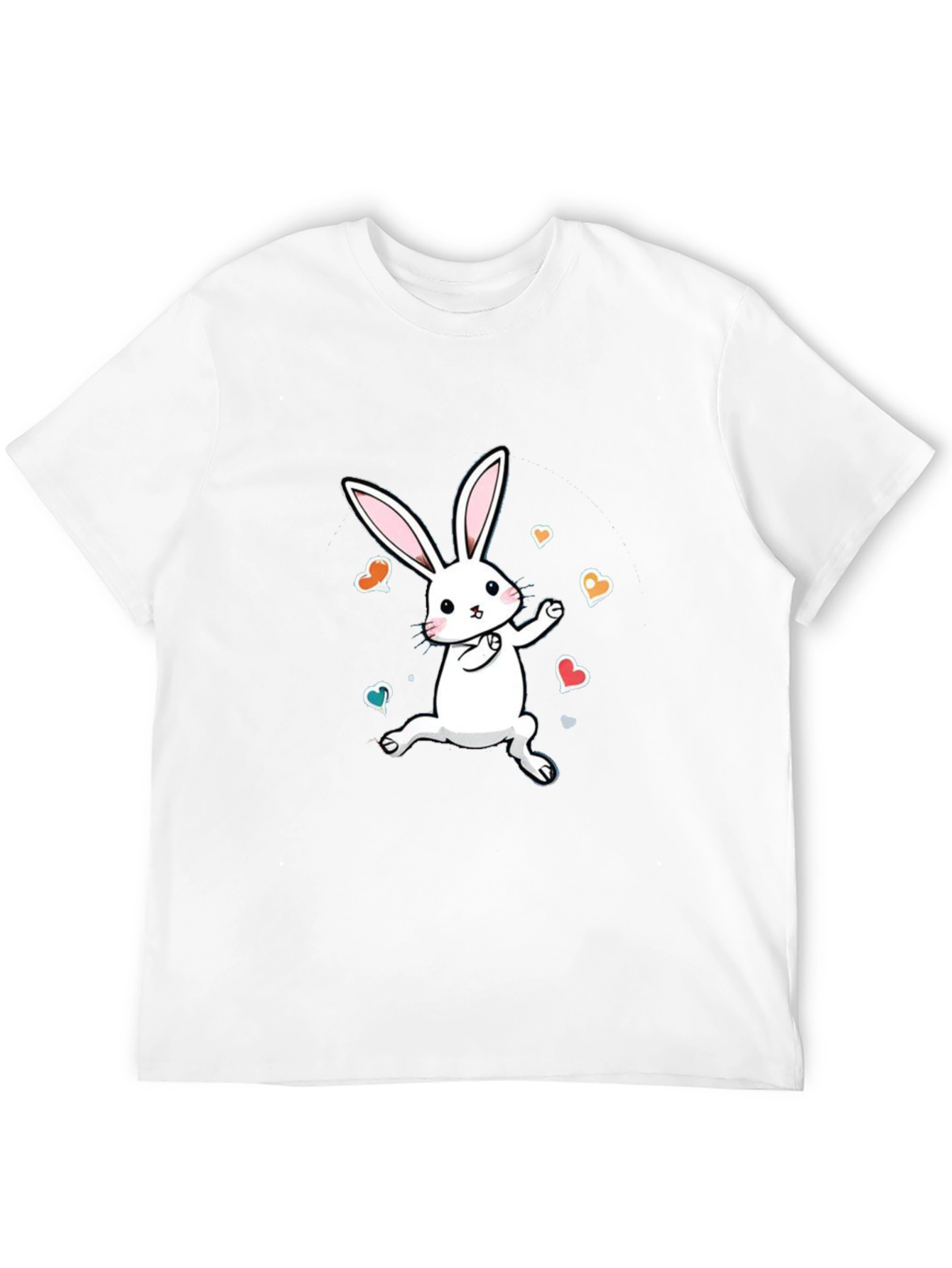 Cute Bunny Graphic Tee - Soft Cotton Comfort