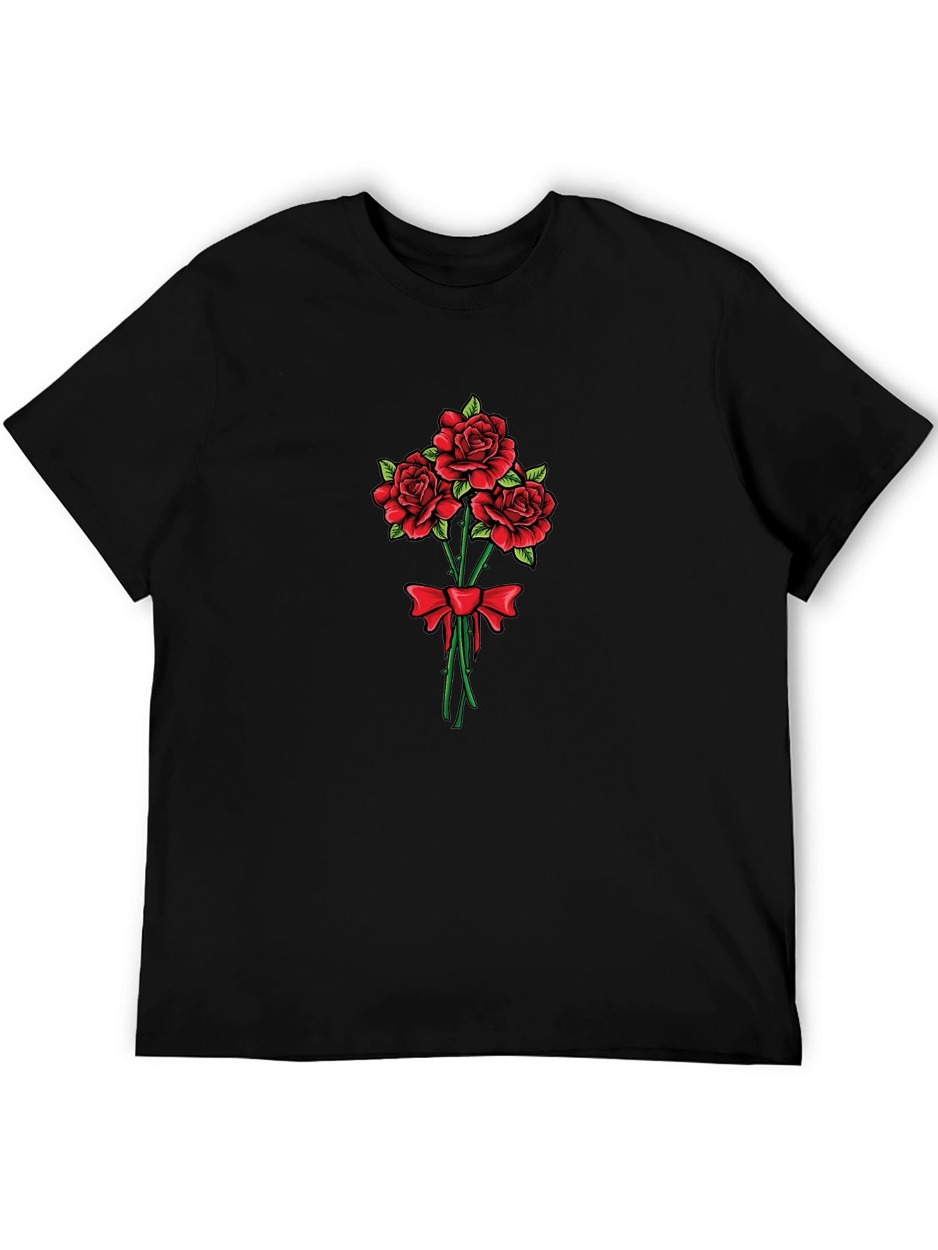 Roses Bouquet Graphic Tee | Stylish Cotton T-Shirt