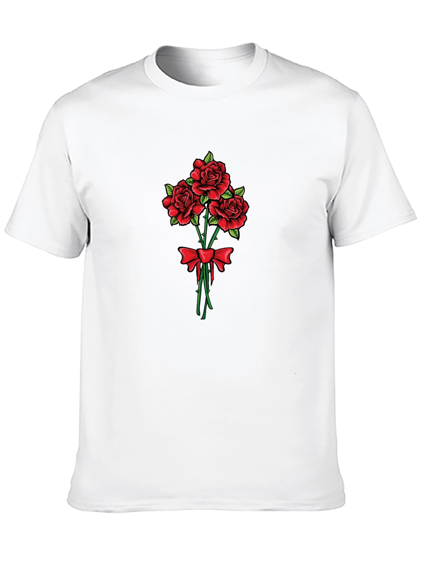 Roses Bouquet Graphic Tee | Stylish Cotton T-Shirt