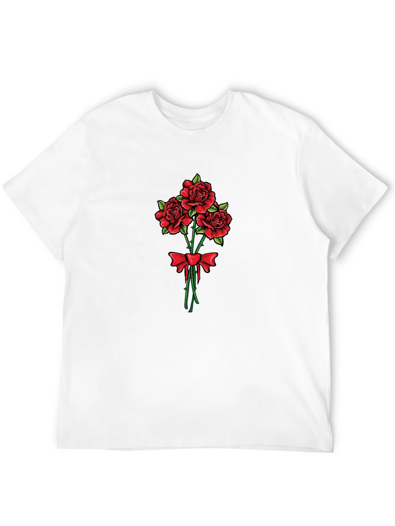 Roses Bouquet Graphic Tee | Stylish Cotton T-Shirt