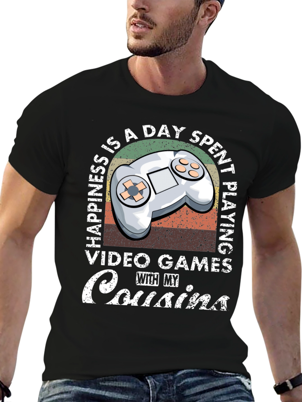 Happiness is Playing Video Games with Cousins T-Shirt