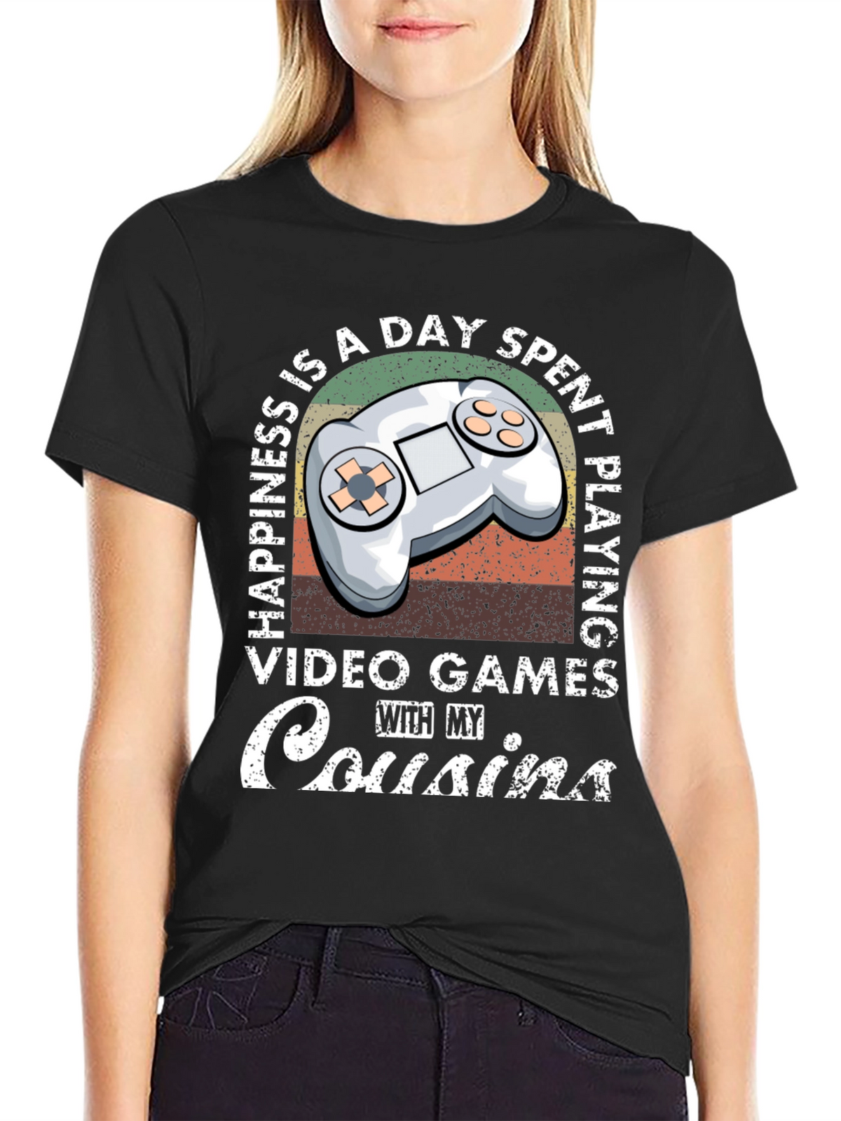 Happiness is Playing Video Games with Cousins T-Shirt