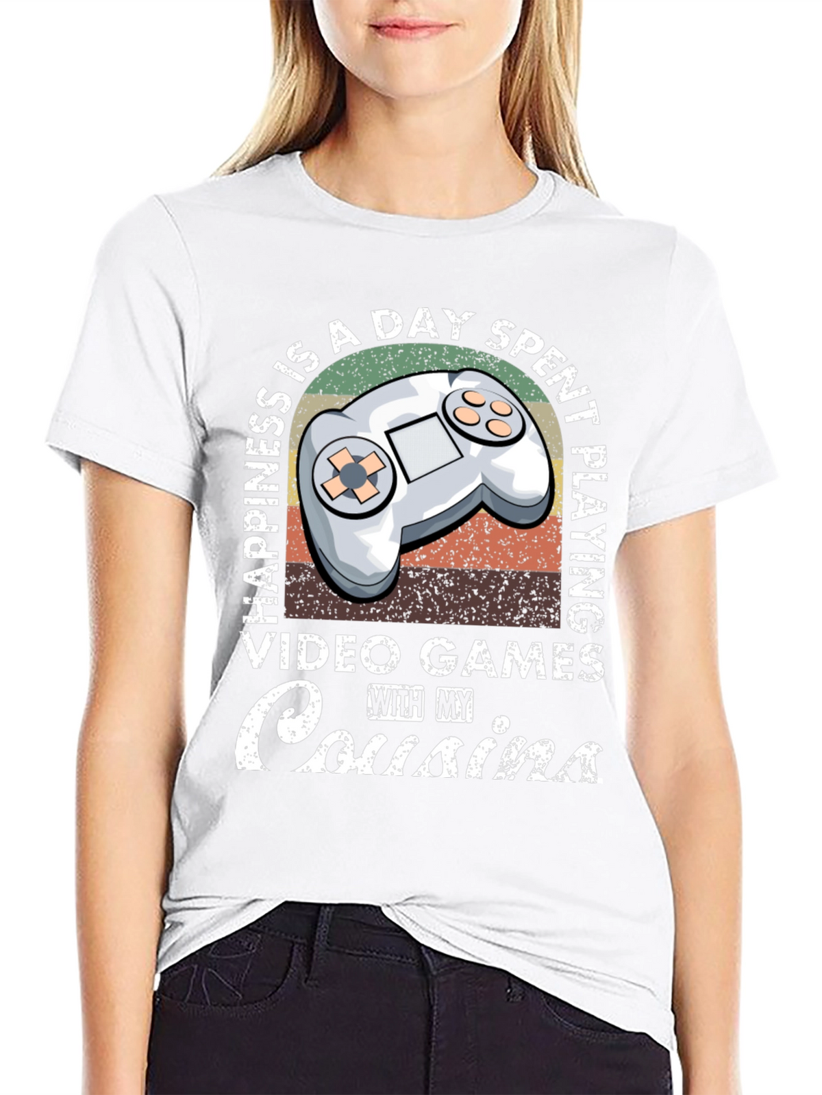 Happiness is Playing Video Games with Cousins T-Shirt