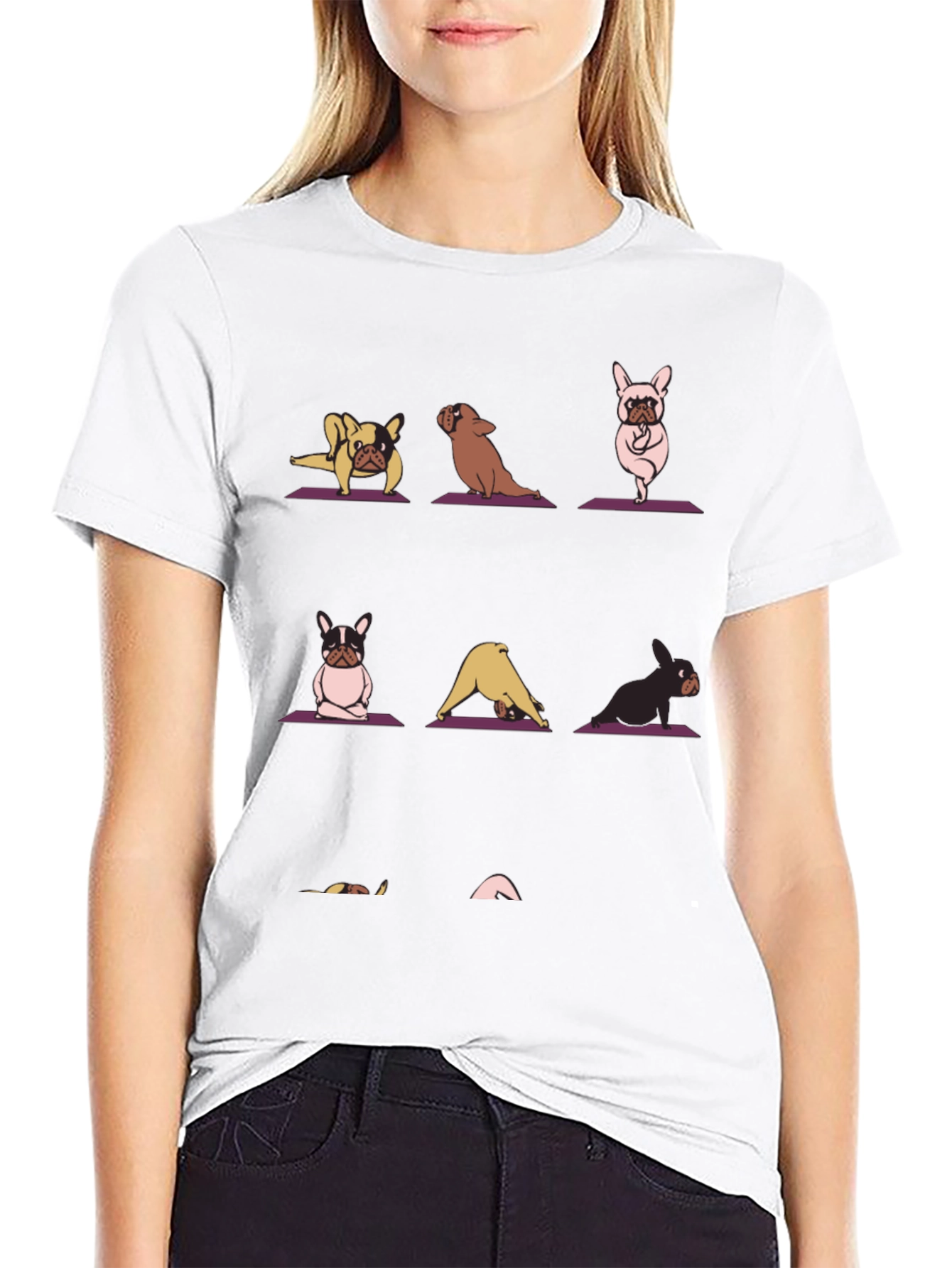 Yoga Dog T-Shirt - Meditative French Bulldogs