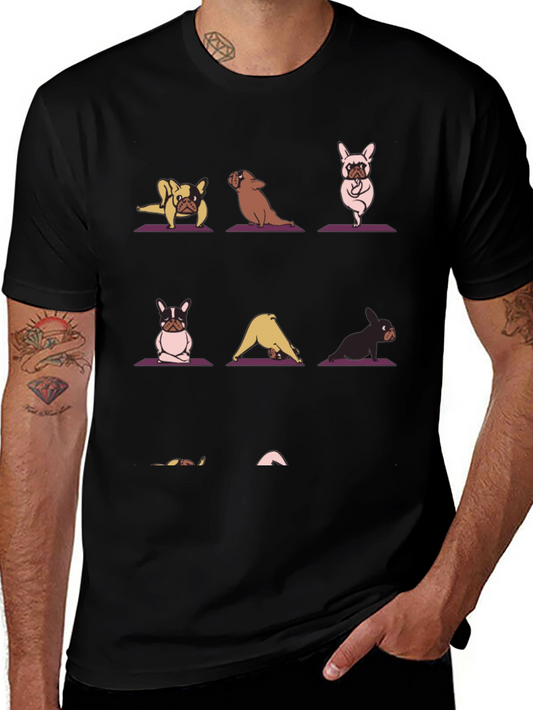 Yoga Dog T-Shirt - Meditative French Bulldogs