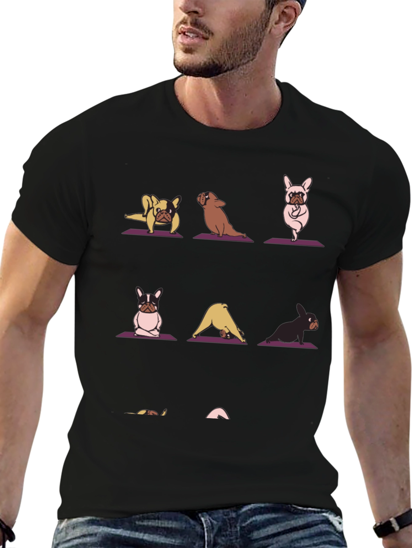 Yoga Dog T-Shirt - Meditative French Bulldogs