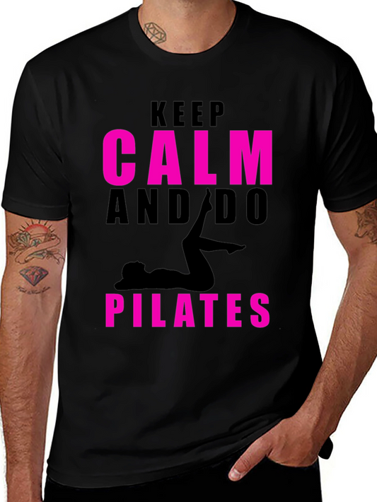 Keep Calm and Do Pilates Black T-Shirt