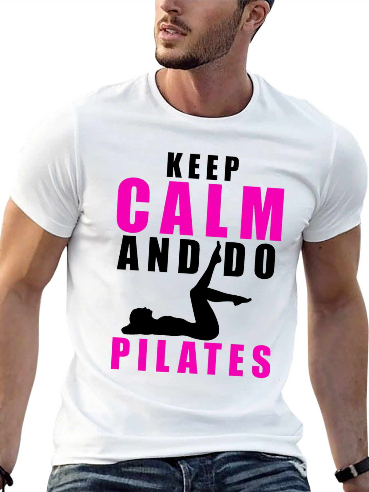 Keep Calm and Do Pilates Black T-Shirt