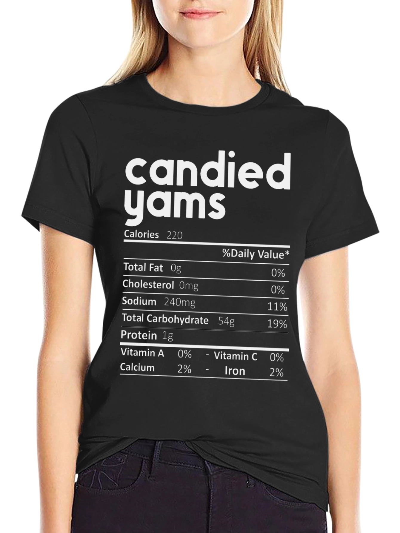 Candied Yams Nutrition Facts T-Shirt