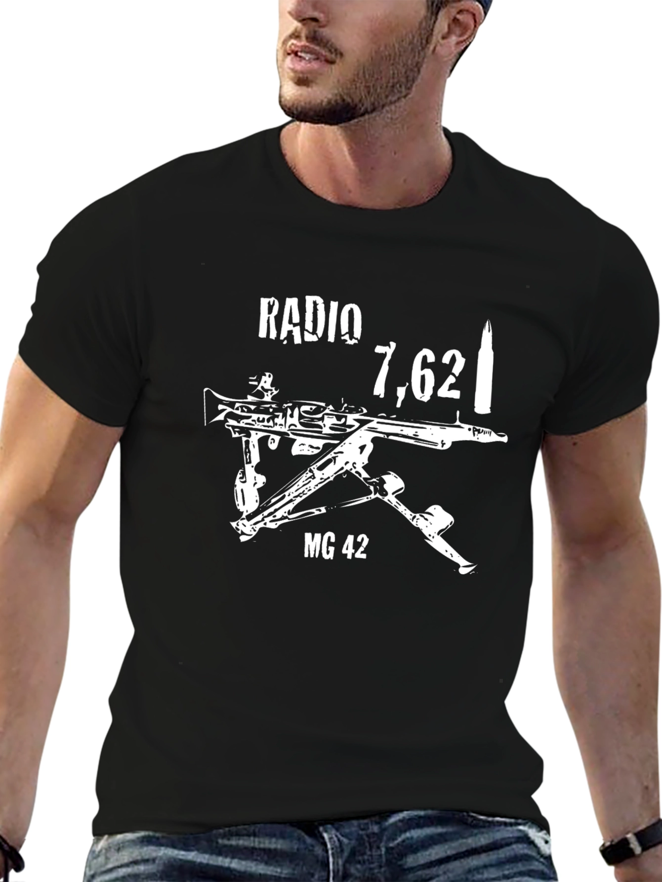 Radio 7.62 MG 42 Graphic T-Shirt - Black