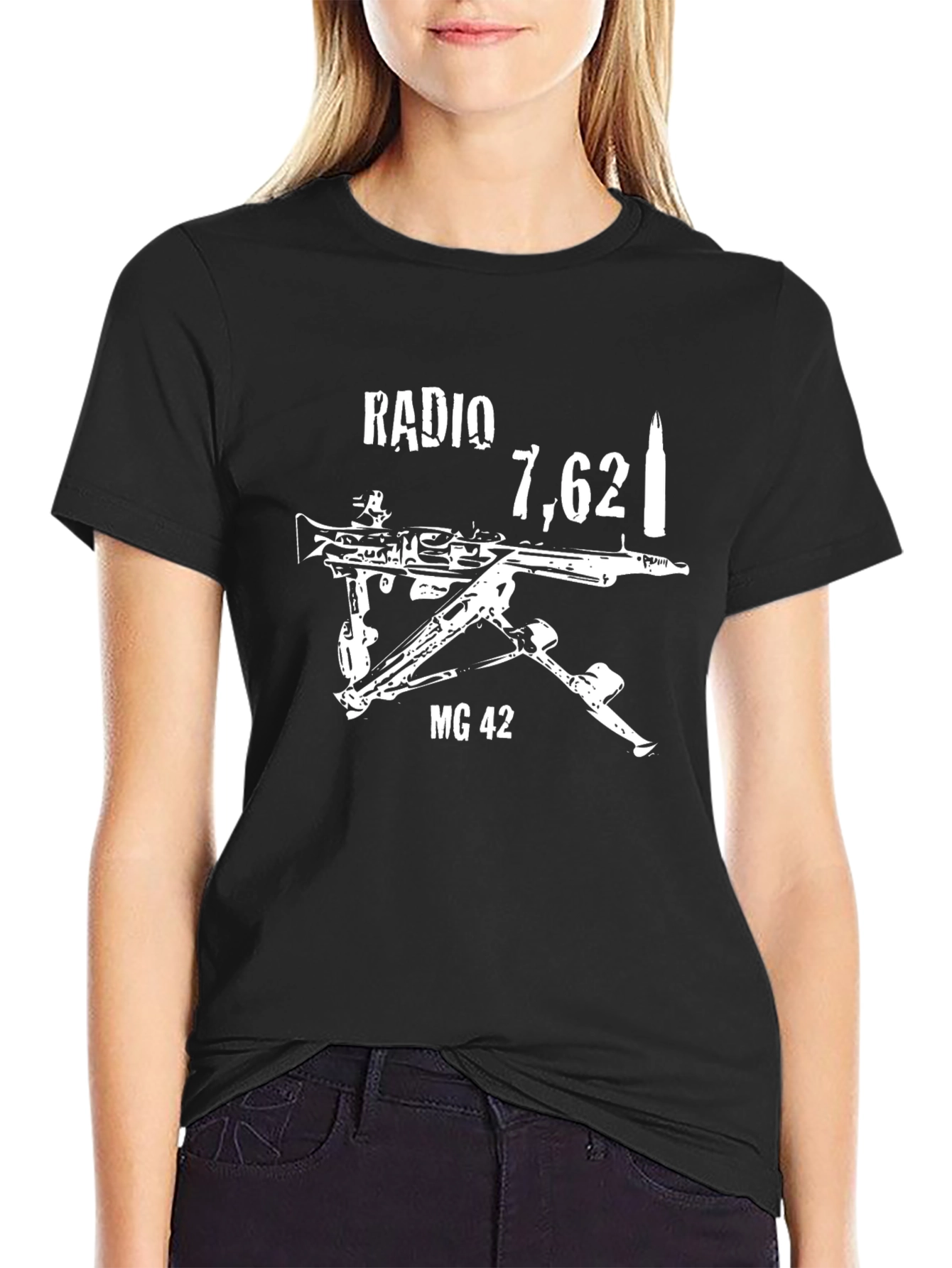 Radio 7.62 MG 42 Graphic T-Shirt - Black