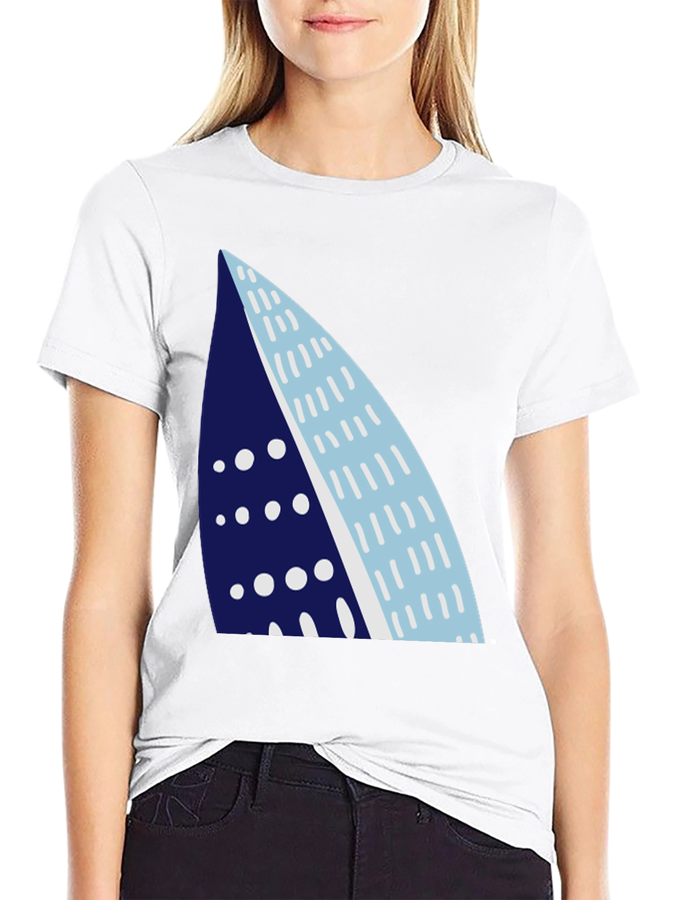 Abstract Sailboat Graphic T-Shirt