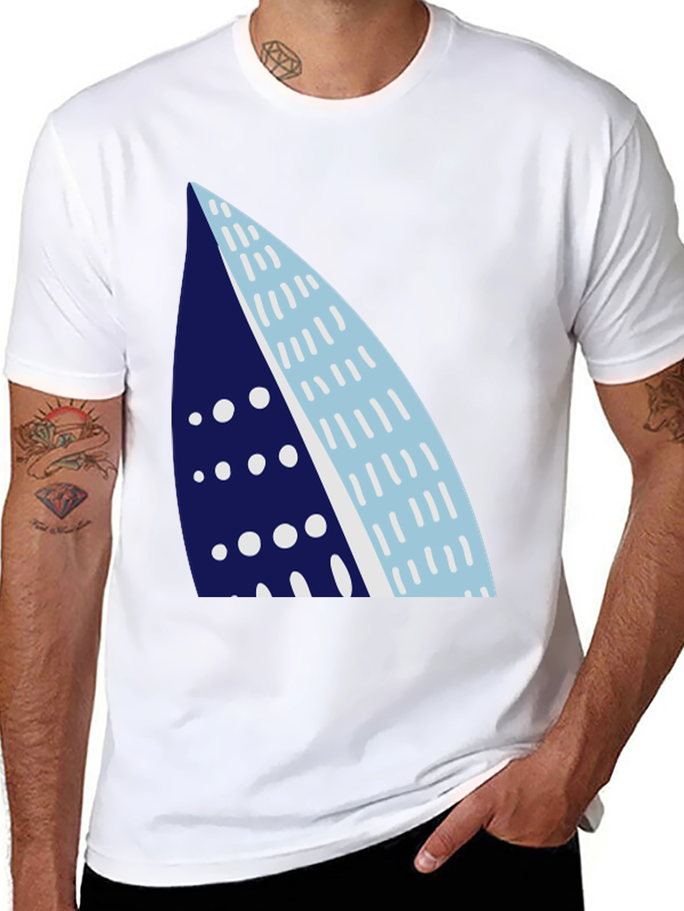 Abstract Sailboat Graphic T-Shirt