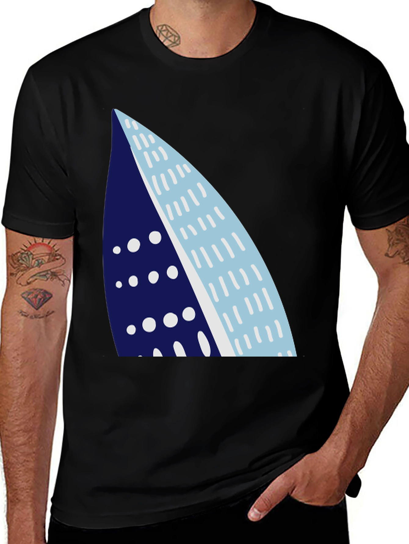 Abstract Sailboat Graphic T-Shirt