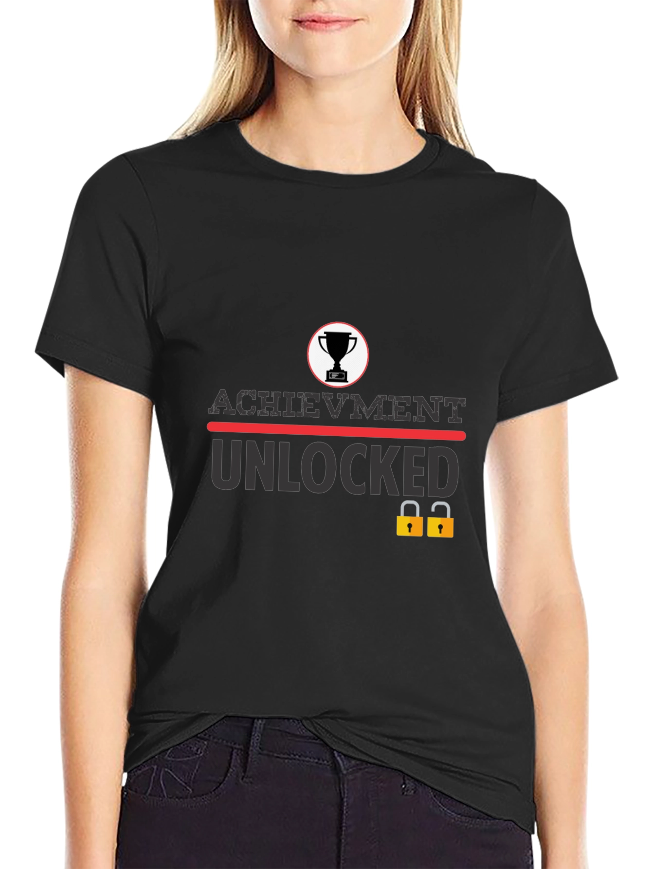 Achievement Unlocked Graphic Tee - Gamer Style