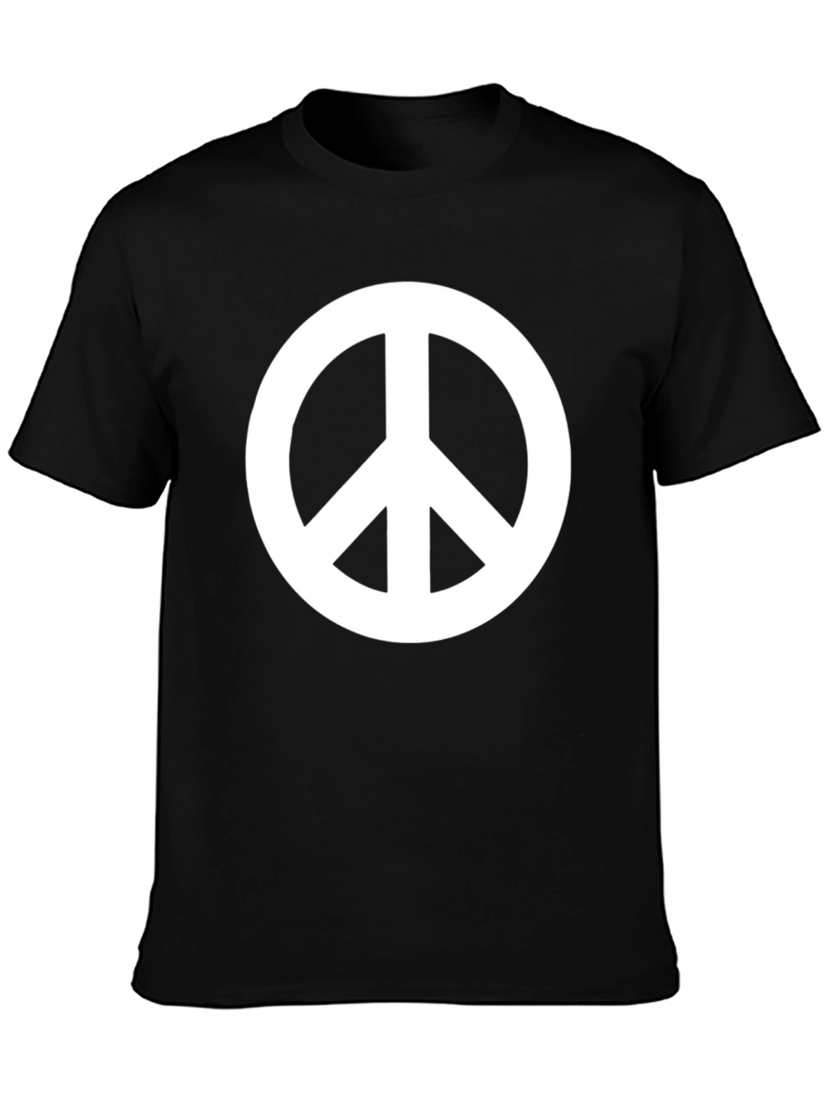 Peace Sign Graphic Black T-Shirt