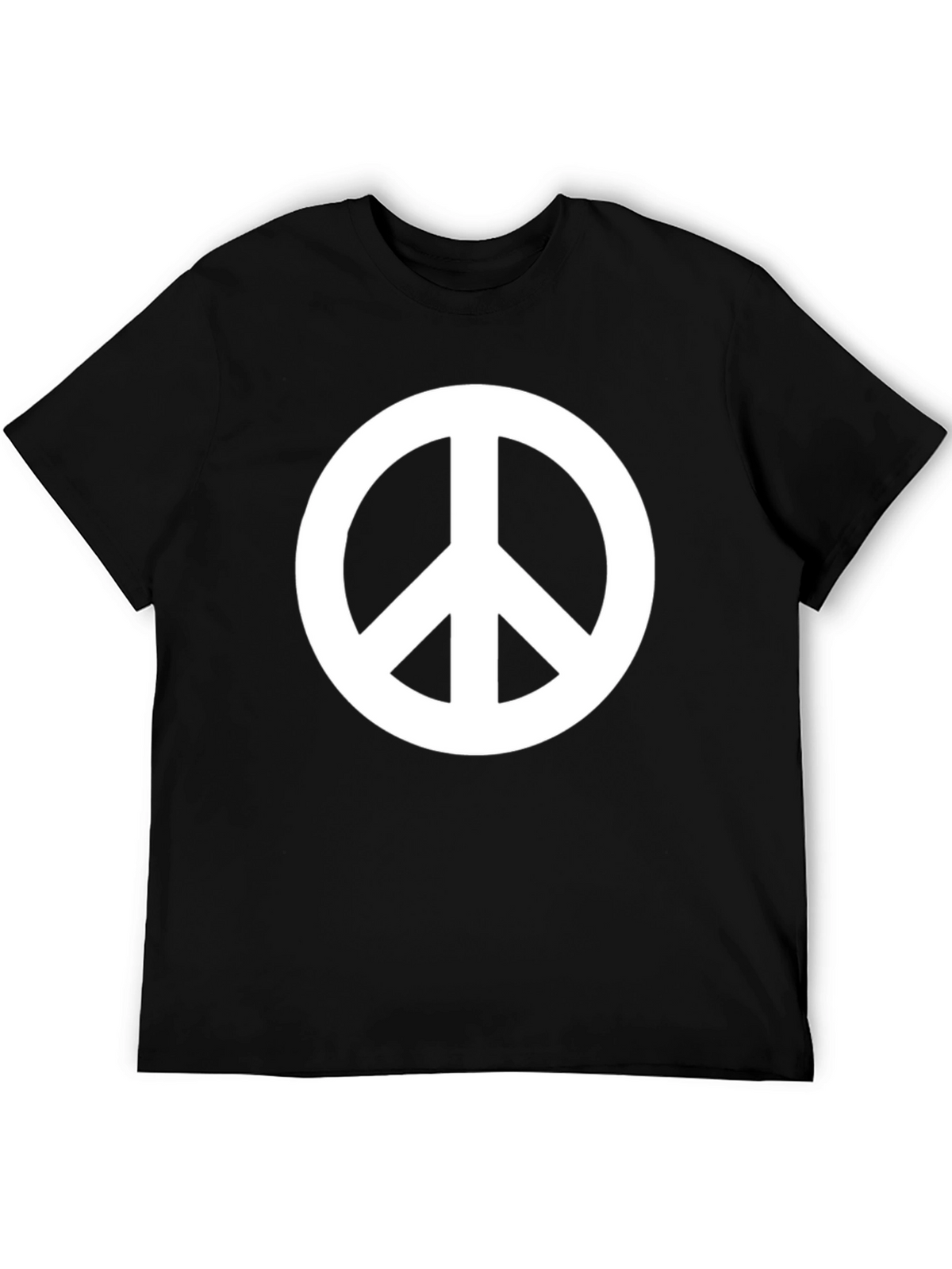 Peace Sign Graphic Black T-Shirt