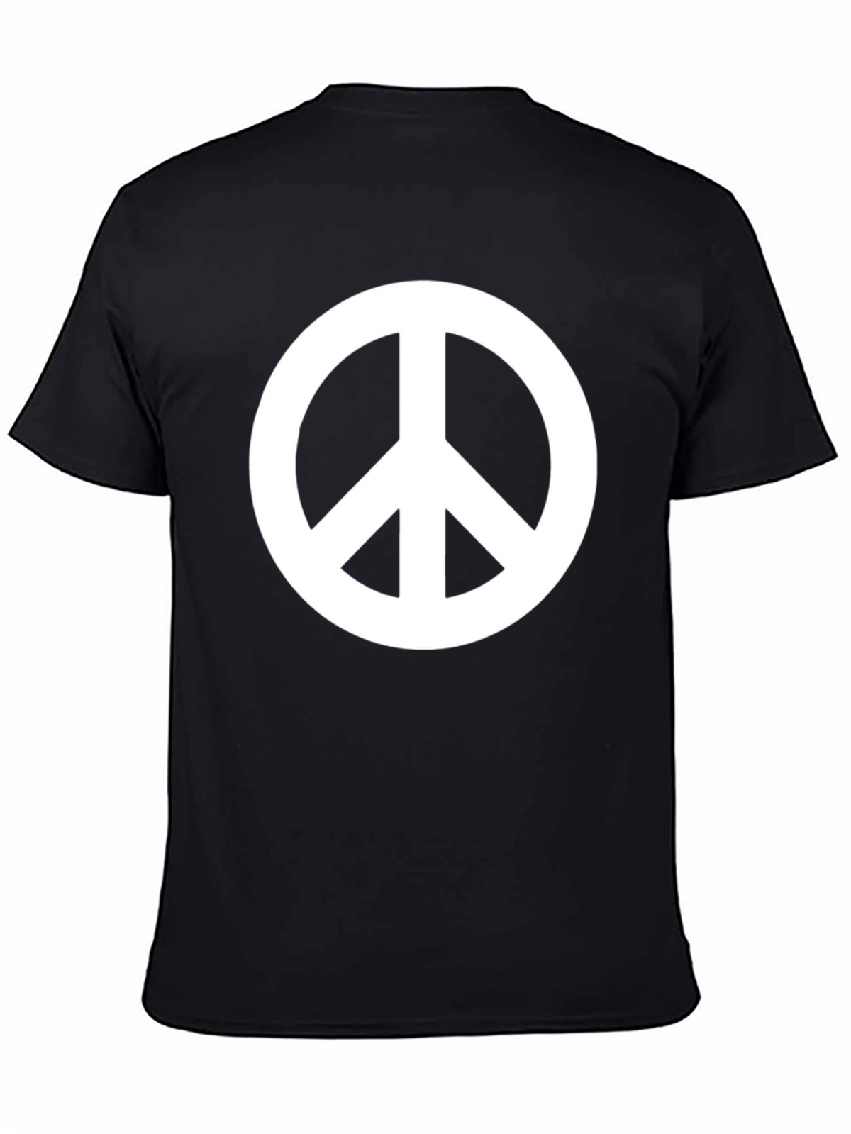 Peace Sign Graphic Black T-Shirt