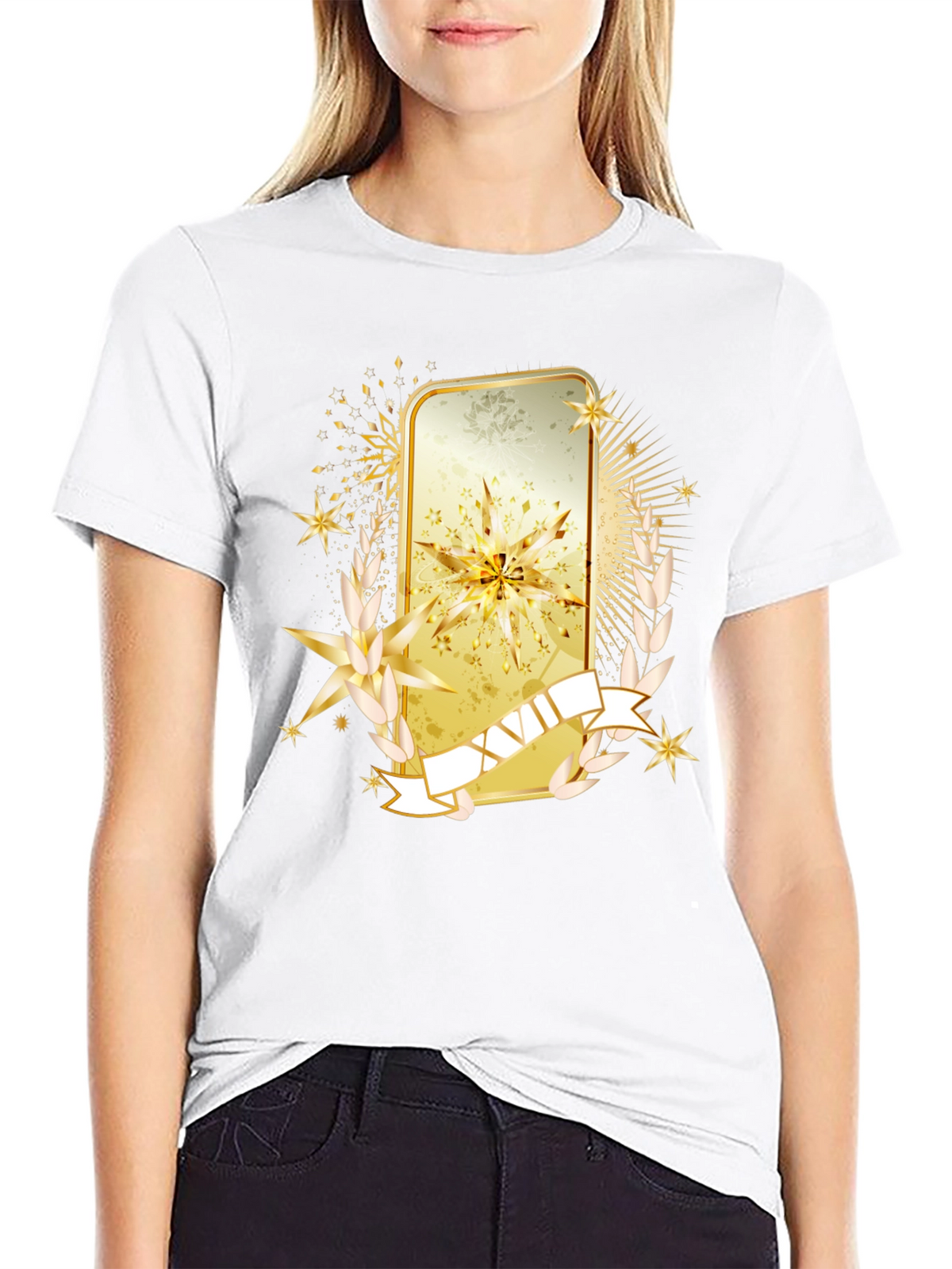 Golden Emblem Graphic Tee - Stylish Casual Wear