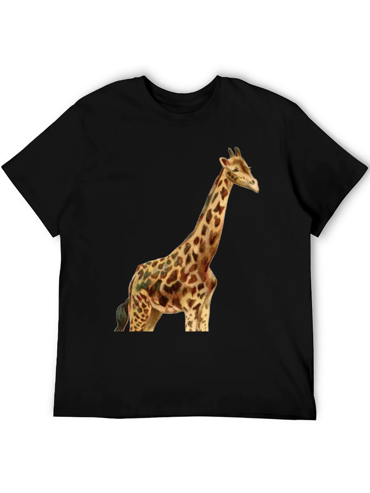 Giraffe Graphic Tee - Stylish Black T-Shirt