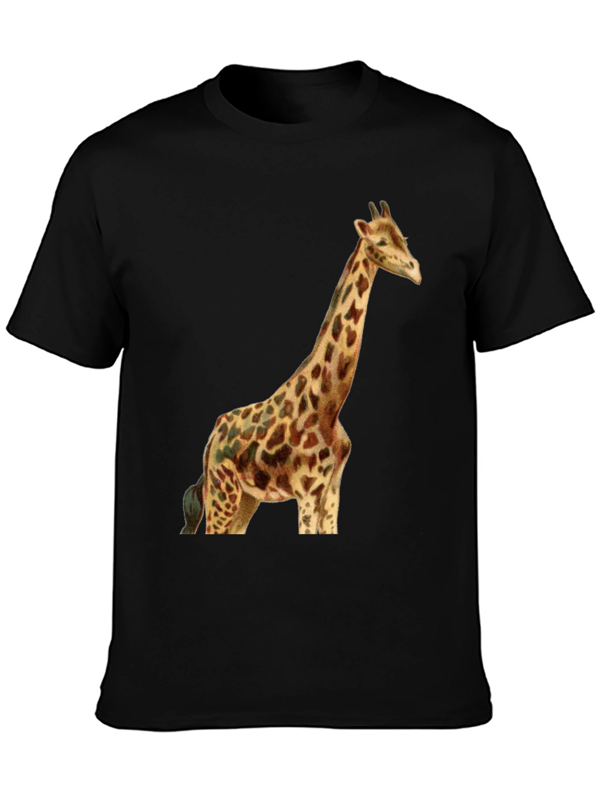 Giraffe Graphic Tee - Stylish Black T-Shirt