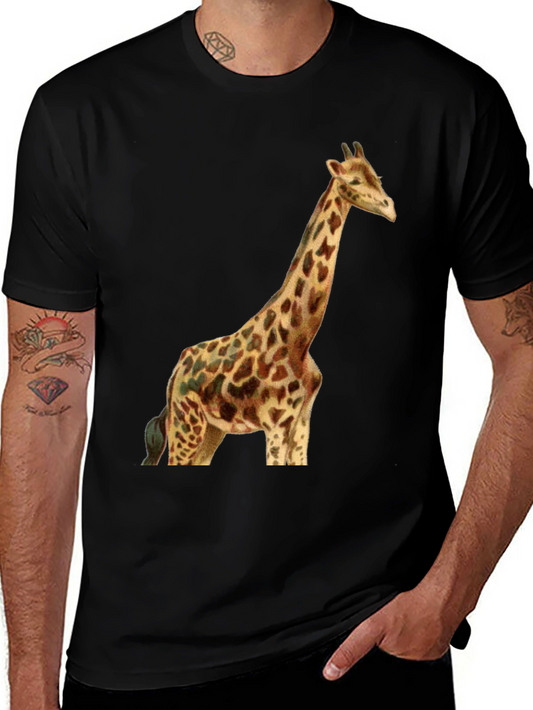 Giraffe Graphic Tee - Stylish Black T-Shirt