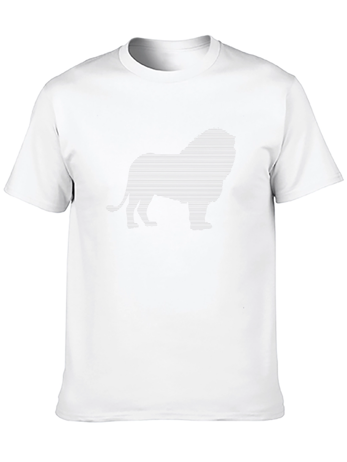 Stripped Lion Graphic Tee - Black